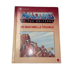 Vintage 1985 Masters of the Universe He-man smells trouble hardback book